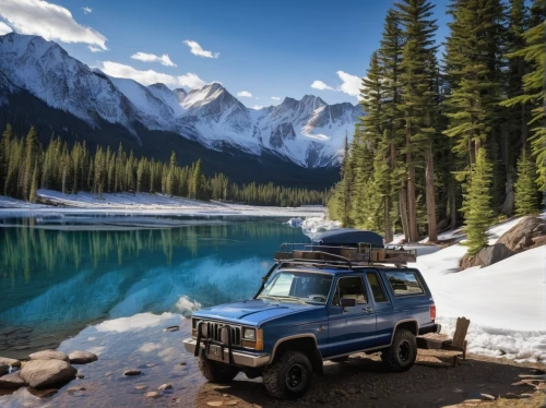 expedition camping vehicle,emerald lake,altai,toyota fj cruiser,jeep wagoneer,jeep rubicon,land rover discovery,jeep wrangler,mercedes-benz g-class,land rover defender,jeep compass,suzuki jimny,jeep gladiator rubicon,adventure sports,camping car,jeep commander (xk),recreational vehicle,land-rover,campire,jeep gladiator,Illustration,American Style,American Style 03