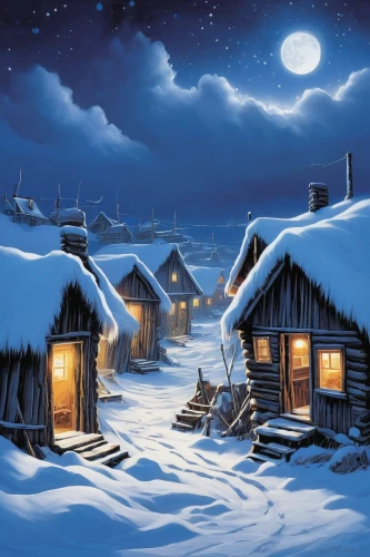winter village,christmas landscape,christmas snowy background,snow scene,houses clipart,nativity village,night scene,winter background,night snow,winter landscape,winter house,christmas scene,snow landscape,nordic christmas,north pole,christmas town,wooden houses,snowy landscape,korean village snow,mountain huts,Conceptual Art,Daily,Daily 16