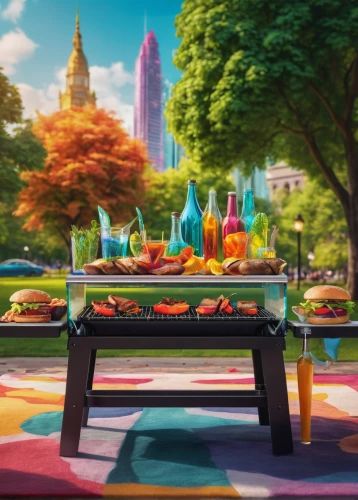 colorful city,sweet table,fruit stand,park bench,bench,garden bench,benches,fruit stands,outdoor table,food table,cartoon video game background,picnic table,background colorful,table,welcome table,picnic,ratatouille,colorful background,outdoor bench,vegetables landscape,Photography,Artistic Photography,Artistic Photography 03
