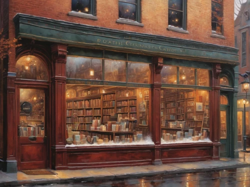bookshop,bookstore,watercolor shops,book store,watercolor tea shop,apothecary,coffee and books,bookselling,soap shop,brandy shop,bookworm,watercolor cafe,readers,books,vintage books,gift shop,tea and books,watercolor paris shops,store fronts,storefront,Conceptual Art,Fantasy,Fantasy 29
