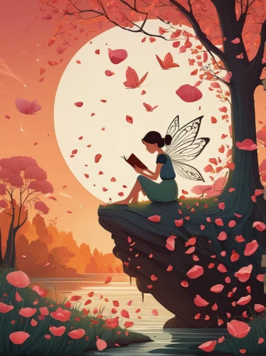 cupido (butterfly),autumn background,romantic scene,autumn cherry blossoms,autumn idyll,butterfly background,butterfly isolated,flower and bird illustration,japanese sakura background,autumn theme,one autumn afternoon,a fairy tale,fairy tale,love in air,valentines day background,falling flowers,the cherry blossoms,isolated butterfly,cupid,heart background,Illustration,Vector,Vector 05