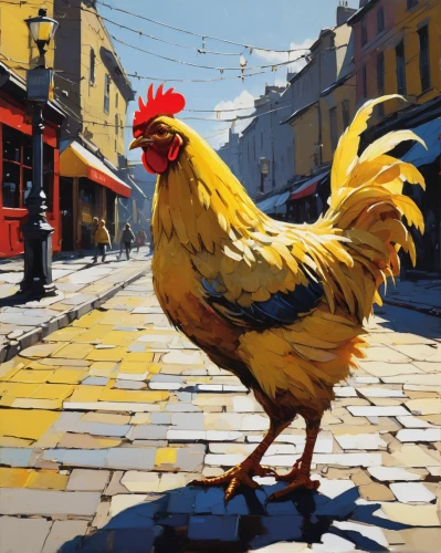 yellow chicken,vintage rooster,portrait of a hen,chicken 65,cockerel,rooster,bantam,chicken,domestic chicken,polish chicken,hen,free range chicken,the chicken,chickens,red hen,chicken yard,rooster head,fowl,the hen,chook,Conceptual Art,Sci-Fi,Sci-Fi 01