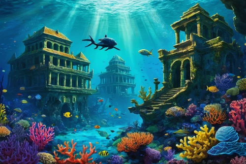 underwater landscape,underwater background,underwater playground,aquarium,underwater oasis,coral reef,atlantis,underwater world,ocean underwater,under the sea,under sea,reef tank,aquarium inhabitants,sunken church,aquariums,ocean floor,scuba,undersea,sea life underwater,aquarium decor,Art,Artistic Painting,Artistic Painting 03