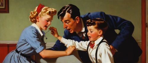 hairdresser,barber,hairstylist,the long-hair cutter,barber shop,hairdressing,hair dresser,hairgrip,lice spray,braiding,hairdressers,pomade,parents with children,barbershop,pompadour,painting technique,personal grooming,hair care,tying hair,meticulous painting,Illustration,Retro,Retro 10