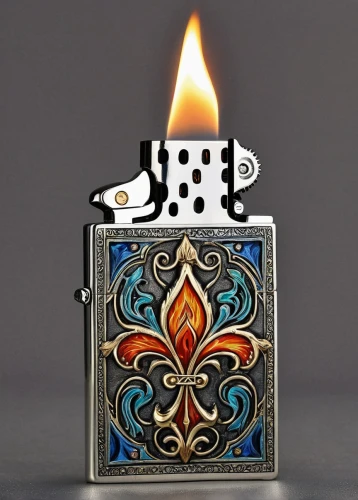 zippo,mosaic tealight,pocket lighter,cigarette lighter,petrol lighter,briquet griffon vendéen,tea light holder,mosaic tea light,candle holder,spray candle,votive candle,candle wick,tealight,oil lamp,retro kerosene lamp,flameless candle,lighter,lighters,burning candle,lighted candle,Illustration,Realistic Fantasy,Realistic Fantasy 43