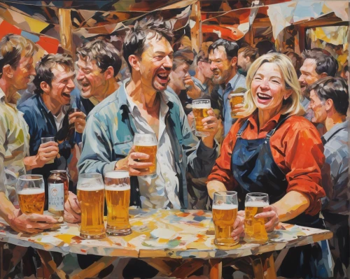 oktoberfest celebrations,oil painting on canvas,glasses of beer,pub,beer garden,oktoberfest,the pub,oil painting,drinking establishment,beer,beer tables,oil on canvas,beer tap,rathauskeller,beers,drinking party,beer tent,heineken1,irish pub,popular art,Conceptual Art,Oil color,Oil Color 18