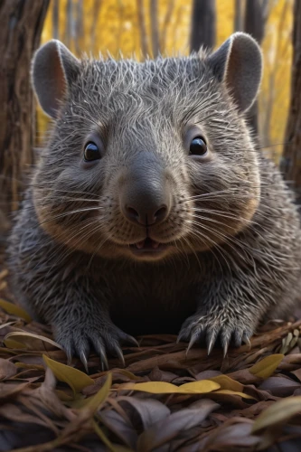 wombat,common wombat,quokka,dwarf mongoose,beaver rat,eurasian squirrel,groundhog,marsupial,mustelid,gopher,otter,beaver,bradypus pygmaeus,marmota marmota,amur hedgehog,coypu,hoglet,marmot,otter baby,mongoose,Photography,Artistic Photography,Artistic Photography 11