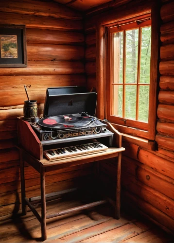 music workstation,music chest,writing desk,wooden desk,player piano,digital piano,yamaha p-120,ondes martenot,wooden sauna,record player,the gramophone,wood doghouse,pianet,gramophone,home studio,electric piano,gramophone record,cabin,the phonograph,phonograph,Illustration,Retro,Retro 02