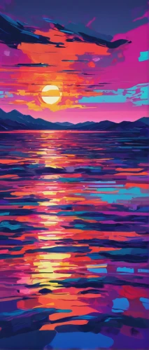 evening lake,coast sunset,lake,calm water,colorful water,waterscape,afterglow,water scape,sea landscape,calm waters,ocean,boat landscape,acid lake,sunset,sea,gradient,lakeside,the lake,palette,horizon,Conceptual Art,Daily,Daily 21