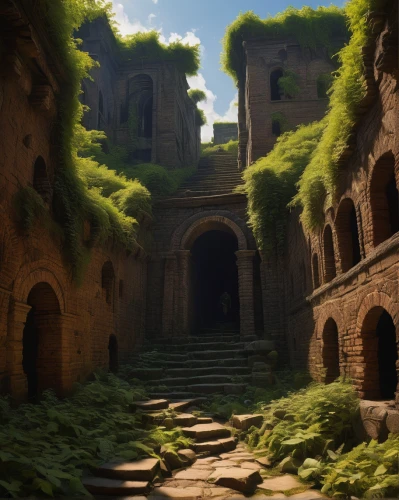 ancient city,ruins,ruin,ancient buildings,ancient house,lostplace,lost place,the ruins of the,threshold,castle ruins,mausoleum ruins,ancient,hall of the fallen,ravine,abandoned place,pathway,lost places,coliseum,the ancient world,bastion,Art,Classical Oil Painting,Classical Oil Painting 09