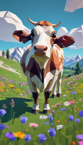 alpine cow,mountain cows,mountain cow,cow,oxen,moo,low poly,mother cow,seed cow carnation,cow meadow,horns cow,milk cow,low-poly,horned cows,cows,holstein cow,cow icon,dairy cow,ox,milk cows,Unique,3D,Low Poly