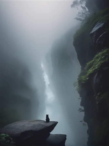 foggy landscape,foggy mountain,veil fog,cave on the water,fantasy landscape,mist,fog,north american fog,solitude,high fog,dense fog,fog banks,valley of death,foggy,futuristic landscape,skogafoss,sea of fog,virtual landscape,faroe islands,the fog,Photography,Documentary Photography,Documentary Photography 18