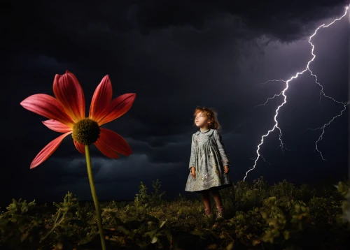 little girl in wind,little girl with umbrella,photo manipulation,conceptual photography,photomanipulation,mystical portrait of a girl,thunderstorm,digital compositing,fusion photography,photoshop manipulation,kahila garland-lily,image manipulation,mother nature,girl in flowers,art photography,nature's wrath,thunderstorm mood,the little girl,little girl fairy,girl in the garden,Photography,Black and white photography,Black and White Photography 02