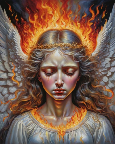 fire angel,archangel,angelology,angel,baroque angel,fallen angel,flame spirit,angel head,fire siren,flame of fire,crying angel,angels of the apocalypse,afire,pillar of fire,the archangel,angel's tears,fiery,heaven and hell,guardian angel,angel face,Conceptual Art,Daily,Daily 28