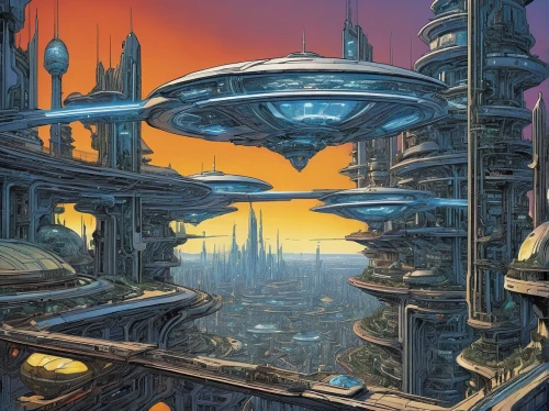 futuristic landscape,sci fiction illustration,futuristic architecture,scifi,sci-fi,sci - fi,sci fi,metropolis,futuristic,fantasy city,science fiction,utopian,science-fiction,valerian,alien world,dystopia,alien planet,dystopian,compans-cafarelli,city cities,Illustration,American Style,American Style 01