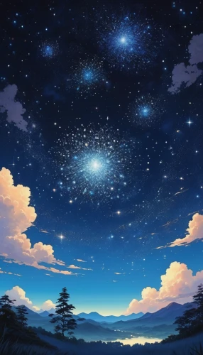 moon and star background,star sky,starry sky,night sky,stars and moon,the night sky,falling stars,night stars,sky,colorful stars,stars,star winds,the stars,nightsky,clear night,starscape,hanging stars,starry night,falling star,the moon and the stars,Illustration,Japanese style,Japanese Style 14