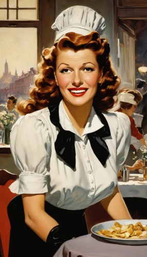 woman holding pie,waitress,girl in the kitchen,girl with cereal bowl,1940 women,hostess,restaurants online,american-pie,chef's uniform,maureen o'hara - female,diet icon,placemat,pastry chef,queen of puddings,woman with ice-cream,maraschino,woman at cafe,housewife,thousand island dressing,woman eating apple,Art,Classical Oil Painting,Classical Oil Painting 12