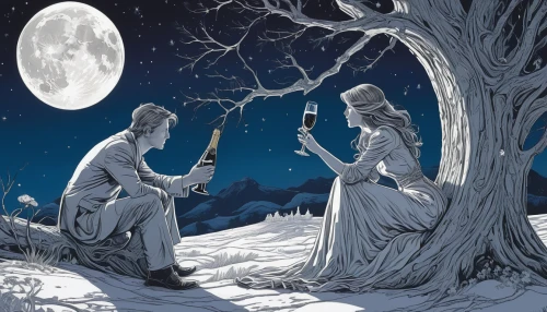 the snow queen,father frost,the night of kupala,romantic scene,suit of the snow maiden,white rose snow queen,yule,eternal snow,dance of death,snow scene,fairy tales,a fairy tale,birth of christ,the occasion of christmas,fantasy picture,sci fiction illustration,blue moon,fairy tale,candlemas,modern christmas card,Illustration,Black and White,Black and White 01