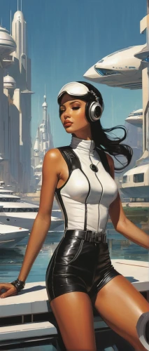 sci fiction illustration,rosa ' amber cover,futuristic landscape,sci fi,cg artwork,world digital painting,art deco background,spy,futuristic,game illustration,hood ornament,femme fatale,motorboats,ship releases,sci-fi,sci - fi,imperial shores,scifi,art deco woman,fantasy woman,Conceptual Art,Daily,Daily 08