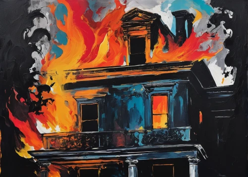 burning house,city in flames,the conflagration,house fire,burned down,inferno,the house is on fire,fire disaster,fireplaces,fire ladder,arson,fire escape,the haunted house,conflagration,wildfire,fire damage,haunted house,fire in fireplace,fires,burn down,Art,Artistic Painting,Artistic Painting 42