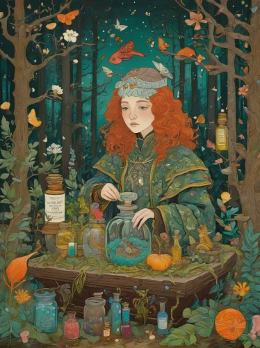 apothecary,autumn idyll,girl picking apples,autumn taste,merida,the autumn,pumpkin autumn,autumn theme,in the autumn,candlemaker,autumn chores,autumn,the witch,autumn day,coffee tea illustration,autumn icon,autumn forest,girl in the garden,one autumn afternoon,halloween illustration,Illustration,Japanese style,Japanese Style 16