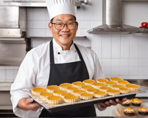 egg tart,bánh bao,pastry chef,turnip cake,mooncakes,sheet pan,mooncake festival,cha siu bao,tarte tatin,sweet potato pie,puff pastry,cream cheese tarts,custard tart,chef,apple tart,baking sheet,sweet pastries,north vietnamese spring rolls,pastry salt rod lye,empanadas,Illustration,Paper based,Paper Based 07