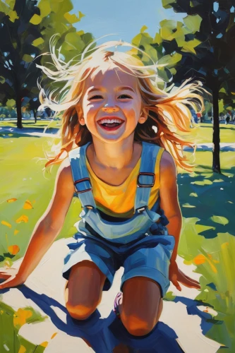little girl running,little girl in wind,child in park,happy children playing in the forest,girl with tree,oil painting,oil painting on canvas,painting technique,little girl twirling,child portrait,oil on canvas,little girl with balloons,girl portrait,child playing,a girl's smile,children jump rope,ecstatic,girl lying on the grass,girl with bread-and-butter,girl in the garden,Conceptual Art,Oil color,Oil Color 08