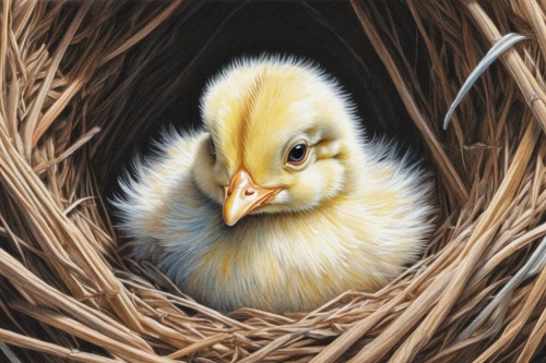 portrait of a hen,pheasant chick,pullet,easter chick,chick,baby chick,hatching chicks,nest easter,hen,hatching,easter nest,charcoal nest,baby chicken,nestling,baby chicks,spring nest,chicks,hatched,chicken chicks,bird painting,Conceptual Art,Daily,Daily 17