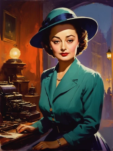 olivia de havilland,1940 women,woman holding pie,woman at cafe,maraschino,woman drinking coffee,joan crawford-hollywood,woman with ice-cream,cigarette girl,librarian,stewardess,vesper,the hat-female,art deco woman,meticulous painting,retro woman,retro women,world digital painting,the hat of the woman,coffee background,Conceptual Art,Sci-Fi,Sci-Fi 22