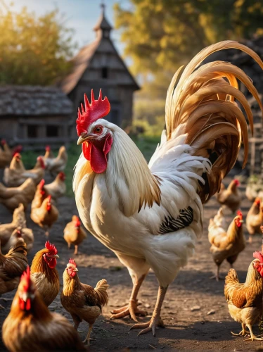 cockerel,chicken farm,chicken run,free range chicken,flock of chickens,polish chicken,chicken yard,red hen,landfowl,hen,domestic chicken,poultry,avian flu,free-range eggs,chickens,pullet,vintage rooster,feathered race,brakel chicken,rooster,Photography,General,Natural