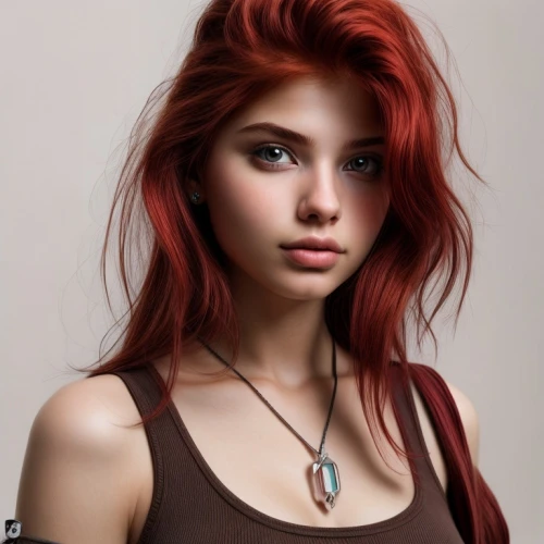 redhead doll,redhair,red-haired,red hair,redhead,red head,redheads,ariel,realdoll,clary,young woman,redheaded,beautiful young woman,girl portrait,pretty young woman,bylina,necklace with winged heart,necklace,young girl,fiery,Common,Common,Photography