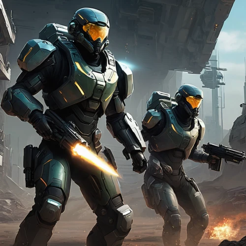 storm troops,patrols,halo,tau,sci fi,cg artwork,infiltrator,helmets,scifi,sci-fi,sci - fi,patrol,guards of the canyon,concept art,crucible,task force,robot combat,spartan,bot icon,officers,Conceptual Art,Daily,Daily 10