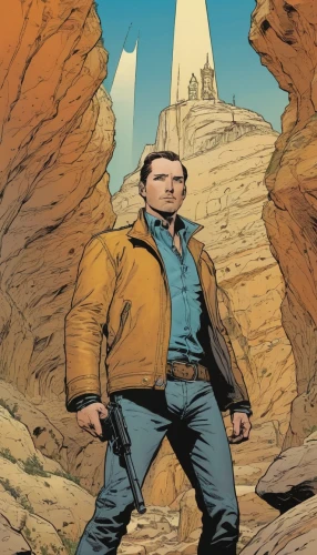 star-lord peter jason quill,camel joe,old man of the mountain,dune 45,lando,badlands,brock coupe,indiana jones,propane,guards of the canyon,solo,mountain guide,gunfighter,stone man,the wanderer,marvel comics,mercury mariner,steve rogers,x-men,cover,Illustration,Vector,Vector 04