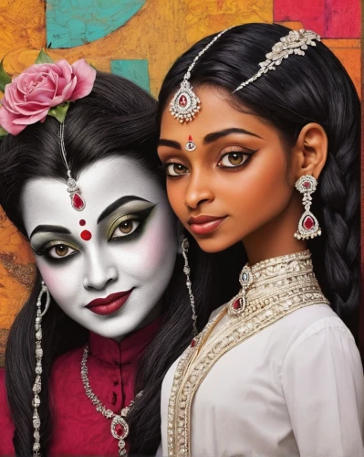 indian art,tamil culture,indian culture,jaya,the festival of colors,indian girl boy,east indian,radha,janmastami,indian woman,indian girl,dusshera,indian bride,hindu,hare krishna,krishna,indians,ramayan,beautiful couple,indian,Illustration,Abstract Fantasy,Abstract Fantasy 14