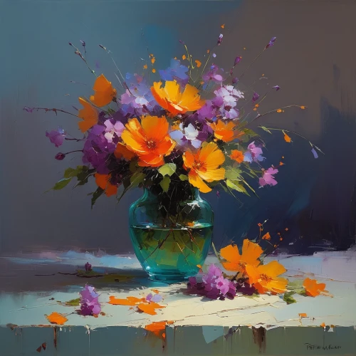 sunflowers in vase,flower painting,flower vase,floral composition,scattered flowers,flower bouquet,flower art,still life of spring,bouquet of flowers,flower arrangement,vase,flower mix,colorful flowers,splendor of flowers,spring bouquet,flower arranging,flowers fall,flowers in basket,falling flowers,autumn flowers,Conceptual Art,Sci-Fi,Sci-Fi 22