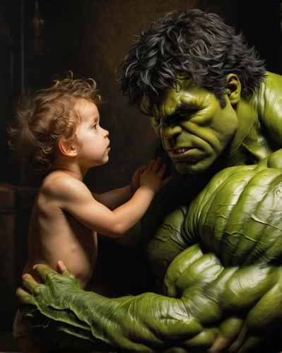 incredible hulk,hulk,avenger hulk hero,cleanup,bodypainting,body painting,photoshop manipulation,father with child,an argument over toys,body-building,digital compositing,chromakey,man and boy,fatherhood,image manipulation,happy fathers day,photographing children,photomanipulation,minion hulk,happy father's day,Art,Classical Oil Painting,Classical Oil Painting 06