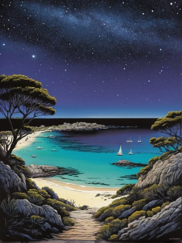 beach landscape,coastal landscape,carol colman,rottnest island,rottnest,an island far away landscape,ascension island,sea landscape,night scene,seascape,landscape with sea,sea night,carbis bay,steve medlin,carol m highsmith,isles of scilly,sailing blue purple,sand coast,boat landscape,martin fisher,Illustration,Black and White,Black and White 06