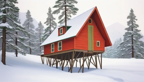 winter house,log cabin,inverted cottage,small cabin,snow house,wooden house,wooden hut,holiday home,mountain hut,houses clipart,log home,the cabin in the mountains,snowhotel,outhouse,little house,timber house,small house,snow roof,snow shelter,miniature house,Art,Artistic Painting,Artistic Painting 08