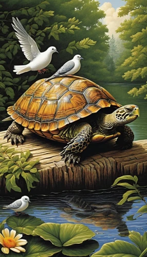 terrapin,painted turtle,land turtle,pond turtle,water turtle,trachemys,turtle,turtle pattern,turtles,red eared slider,common map turtle,map turtle,trachemys scripta,macrochelys,tortoise,oriental painting,loggerhead turtle,duck and turtle,tortoises,sea turtle,Conceptual Art,Daily,Daily 33