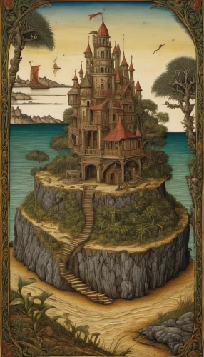 house of the sea,water castle,coastal landscape,moated castle,medieval castle,an island far away landscape,fairy tale castle,castle of the corvin,sea landscape,knight's castle,seaside resort,landscape with sea,peter-pavel's fortress,castles,sea fantasy,artificial island,castel,middle ages,gold castle,flying island,Art,Classical Oil Painting,Classical Oil Painting 28