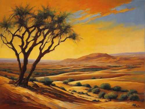 desert landscape,desert desert landscape,judaean desert,libyan desert,argan trees,negev desert,namib desert,arid landscape,namib,argan tree,dune landscape,desert,desert background,merzouga,orange tree,zagora,the desert,sahara desert,rural landscape,tangerine tree,Illustration,Retro,Retro 06