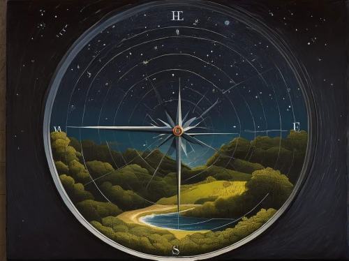 compass,geocentric,compass direction,magnetic compass,bearing compass,clock face,pioneer 10,klaus rinke's time field,clock,time spiral,harmonia macrocosmica,compasses,euclid,chronometer,planisphere,four o'clocks,flow of time,time pointing,compass rose,world clock,Art,Artistic Painting,Artistic Painting 30