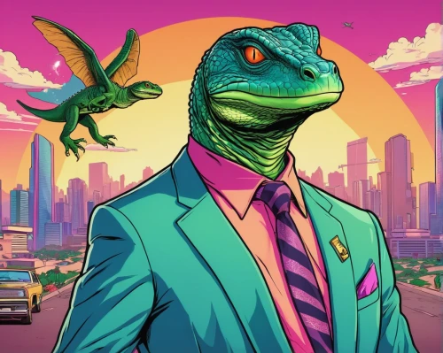 suit actor,vector illustration,business man,reptillian,reptile,aligator,suit,businessman,businessperson,frog background,the suit,neon human resources,vector art,80s,wonder gecko,iguanas,komodo,pink tie,dino,business icons,Illustration,Vector,Vector 19