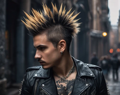 mohawk hairstyle,punk,mohawk,punk design,pompadour,streampunk,spiky,spikes,liberty spikes,feathered hair,sonic the hedgehog,rockabilly style,pomade,pineapple head,rocker,hair gel,quiff,rockabilly,prickle,quills,Photography,General,Fantasy