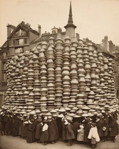 hat manufacture,hatmaking,conical hat,shrovetide,roof domes,asian conical hat,kettledrums,witches' hats,lampshades,panopticon,throwing hats,the hat of the woman,colander,cloche hat,stovepipe hat,parasols,bodhrán,hat stand,woman's hat,nest workshop,Photography,Black and white photography,Black and White Photography 15