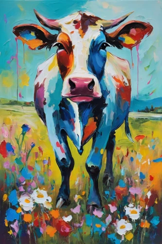 cow,dairy cow,moo,oxen,mother cow,holstein cow,bovine,cow meadow,zebu,alpine cow,cows,dairy cows,horns cow,happy cows,cows on pasture,milk cow,holstein-beef,ruminant,cow icon,red holstein,Conceptual Art,Oil color,Oil Color 20