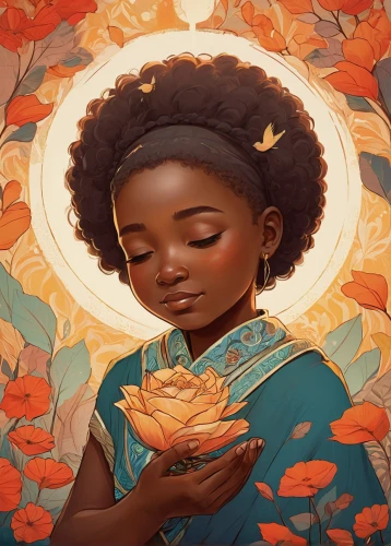 rosa ' amber cover,autumn icon,mystical portrait of a girl,girl with bread-and-butter,woman holding pie,abundance,girl in a wreath,throwing leaves,nourishment,fantasy portrait,fruit of the sun,girl praying,orange blossom,flora,dove of peace,girl picking flowers,offering,digital illustration,golden leaf,golden wreath,Illustration,Realistic Fantasy,Realistic Fantasy 12