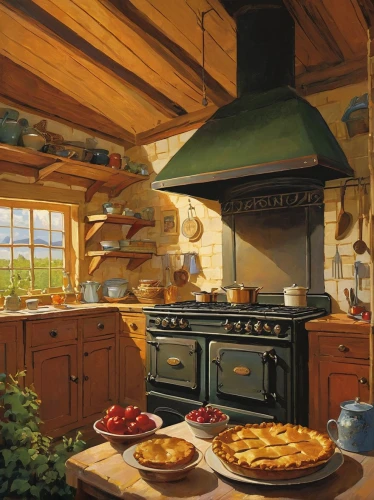 big kitchen,kitchen,kitchen interior,tile kitchen,kitchen stove,vintage kitchen,the kitchen,stove top,wood stove,pizza oven,stove,cookware and bakeware,chefs kitchen,southern cooking,gas stove,country cottage,masonry oven,victorian kitchen,breakfast room,kitchen design,Conceptual Art,Fantasy,Fantasy 07