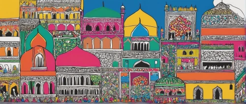 taj-mahal,colorful city,jaipur,hawa mahal,rajasthan,basil's cathedral,taj mahal,colorful facade,pink city,temples,mosques,colourful pencils,gaudí,alcazar of seville,medieval architecture,taj,metropolises,duomo,mumbai,alhambra,Illustration,Children,Children 06