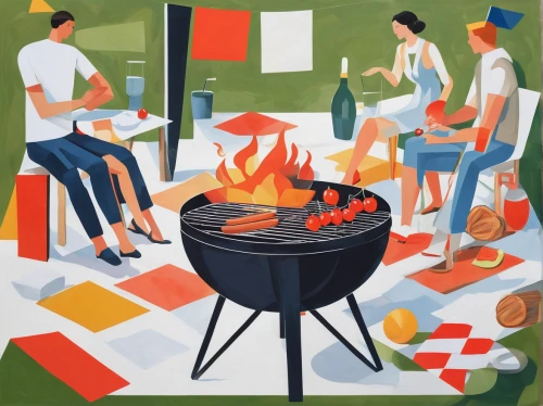 cooking book cover,barbecue,summer bbq,barbeque,outdoor cooking,bbq,firepit,fire pit,campfire,grilled food,barbeque grill,painted grilled,barbecue grill,grilling,calçot,red cooking,pot-au-feu,fire bowl,seafood boil,outdoor grill,Art,Artistic Painting,Artistic Painting 44